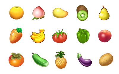 手绘蔬菜与水果图标设计指南